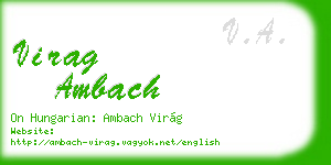 virag ambach business card